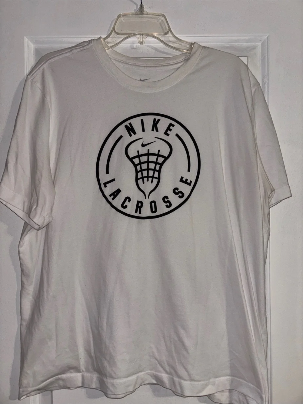 Nike White Lacrosse Graphic Short Sleeve Tee